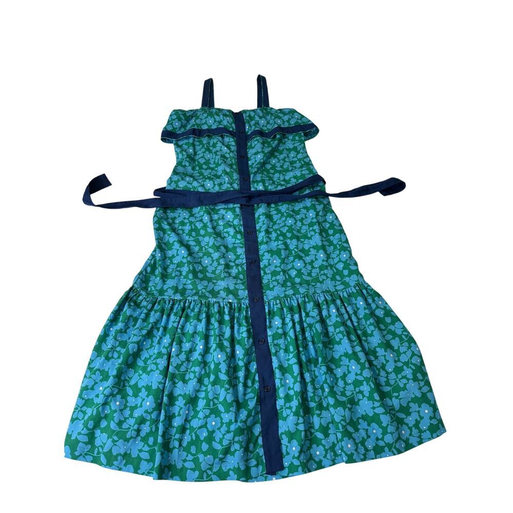 Derek Lam Crosby Floral Popover Midi Dress Size 12 - Picture 3 of 15